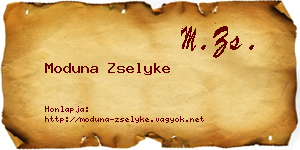 Moduna Zselyke névjegykártya